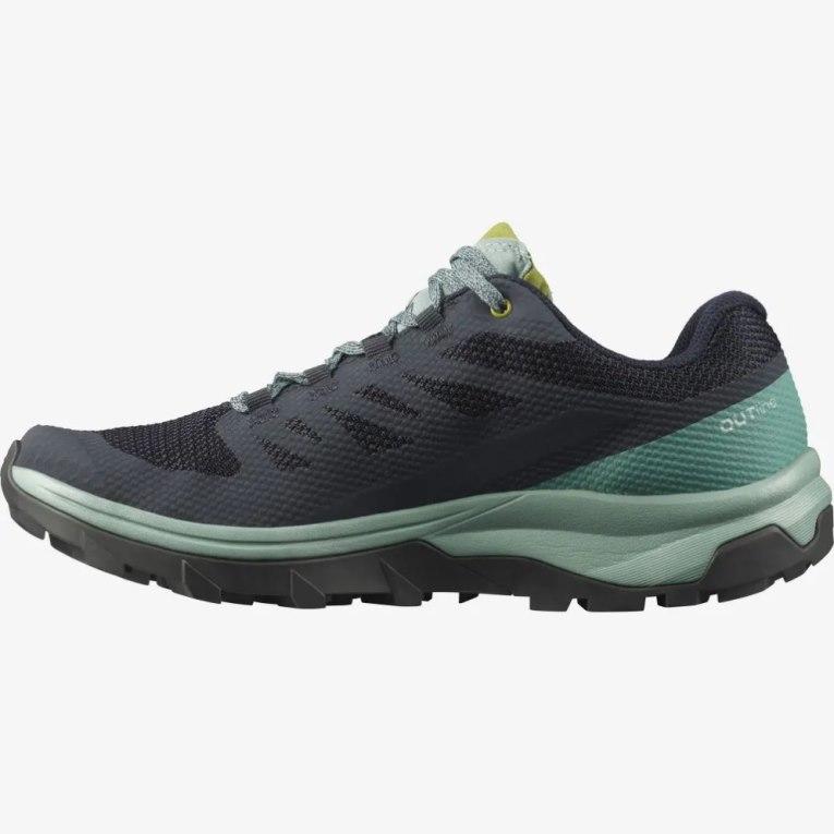 Tenis Senderismo Salomon Outline GTX Mujer Negros Turquesa | MX LVJT139